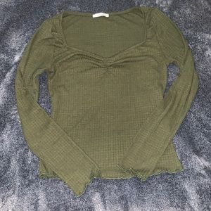 Dark green long sleeve top
